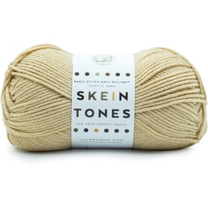 (1 Skein) Lion Brand Yarn Basic Stitch Anti Pilling Yarn, Fairview(Almond)