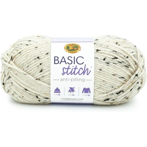 (1 Skein) Lion Brand Yarn Basic Stitch Anti Pilling Yarn, Fairview(Almond Tweed)
