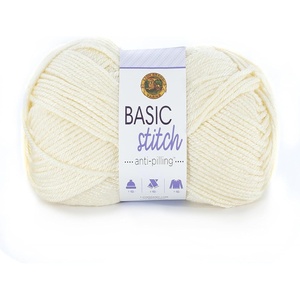 (1 Skein) Lion Brand Yarn Basic Stitch Anti Pilling Yarn, Fairview(Ecru)