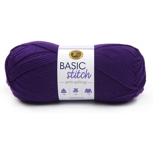 (1 Skein) Lion Brand Yarn Basic Stitch Anti Pilling Yarn, Fairview(Purple)