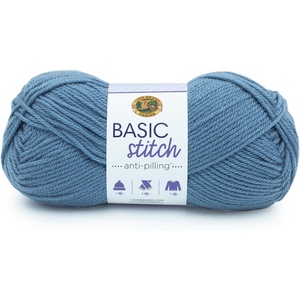 (1 Skein) Lion Brand Yarn Basic Stitch Anti Pilling Yarn, Fairview(Stonewash)