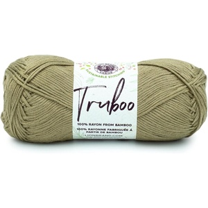 (1 Skein) Lion Brand Yarn Truboo Yarn, White(Khaki)