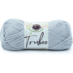 (1 Skein) Lion Brand Yarn Truboo Yarn, White(Silver)