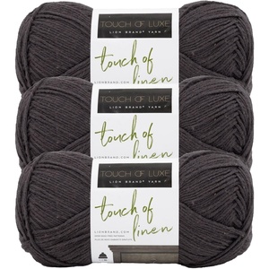 (3 Pack) Lion Brand Yarn Touch of Linen Yarn, Slate