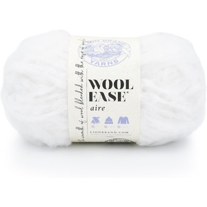 Lion Brand Wool-Ease Aire Yarn, Soft Yarn for Knitting, Crochet, and Crafts, Buttercup, 3 Pack(Marshmallow)