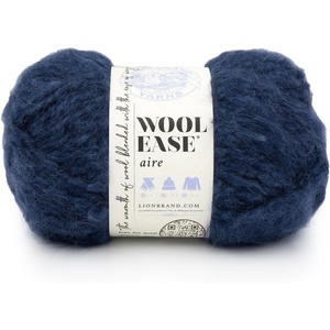 Lion Brand Wool-Ease Aire Yarn, Soft Yarn for Knitting, Crochet, and Crafts, Buttercup, 3 Pack(Night Sky)
