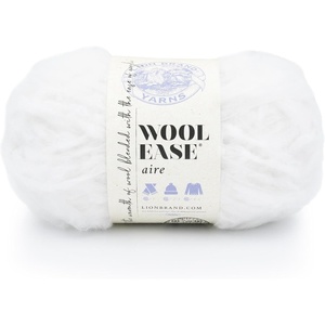 Lion Brand Wool-Ease Aire Yarn, Soft Yarn for Knitting, Crochet, and Crafts, Marshmallow, 1 Pack(Marshmallow)