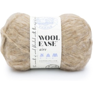 Lion Brand Wool-Ease Aire Yarn, Soft Yarn for Knitting, Crochet, and Crafts, Marshmallow, 1 Pack(Sand)