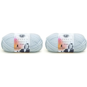 Lion Brand Yarn (1 Skein) Vanna’s Choice Yarn, White, 3.5 Ounces(Azul plateado)