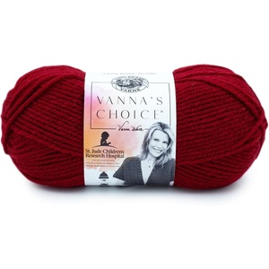 Lion Brand Yarn (1 Skein) Vanna’s Choice Yarn, White, 3.5 Ounces(Cranberry)