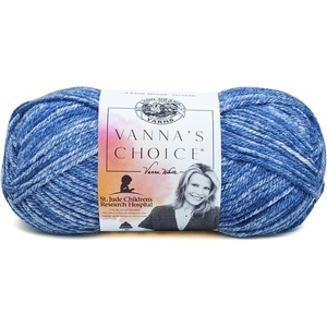 Lion Brand Yarn (1 Skein) Vanna’s Choice Yarn, White, 3.5 Ounces(Denim Mist)