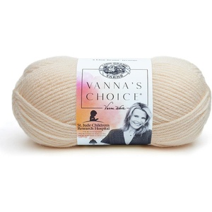 Lion Brand Yarn (1 Skein) Vanna’s Choice Yarn, White, 3.5 Ounces(Fisherman)