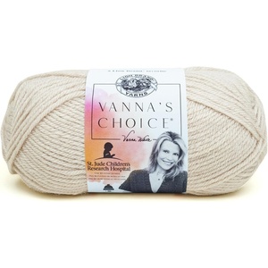 Lion Brand Yarn (1 Skein) Vanna’s Choice Yarn, White, 3.5 Ounces(Linen)