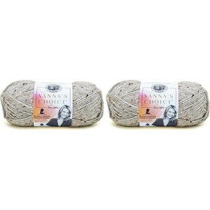 Lion Brand Yarn (1 Skein) Vanna’s Choice Yarn, White, 3.5 Ounces(Mármol Gris)