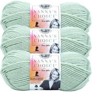 Lion Brand Yarn (1 Skein) Vanna’s Choice Yarn, White, 3.5 Ounces(Sea Glass)
