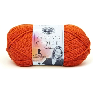 Lion Brand Yarn (1 Skein) Vanna’s Choice Yarn, White, 3.5 Ounces(Terracotta)