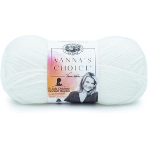 Lion Brand Yarn (1 Skein) Vanna’s Choice Yarn, White, 3.5 Ounces(White)