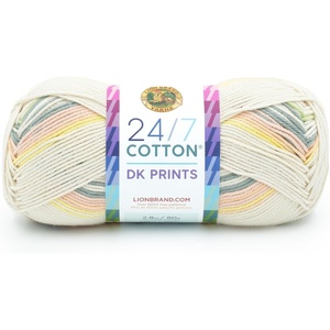 Lion Brand Yarn, 24/7 Cotton DK Crochet Yarn, Azul, Denim Blue, 3 Pack | Cotton Yarn for Knitting, Crochet, Crafts, Light Weight Fiber for Bags, Blankets, Soft Shawls, Summer Hats, Baby Clothes(Seaglass)