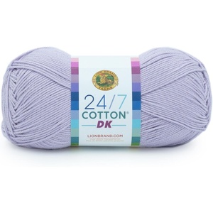 Lion Brand Yarn, 24/7 Cotton DK Crochet Yarn, Azul, Denim Blue, 3 Pack | Cotton Yarn for Knitting, Crochet, Crafts, Light Weight Fiber for Bags, Blankets, Soft Shawls, Summer Hats, Baby Clothes(Desert Lily)