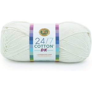 Lion Brand Yarn 24/7 Cotton DK Prints Lightweight Yarn for Crochet, Knitting, Crafts, Flamingo, Cream with Multicolor Stripes, 1 Pack, Natural Fiber for Soft Shawls, Light Blankets, Summer Projects | Cotton Yarn for Knitting, Crochet, Crafts, Light Weight Fiber for Bags, Blankets, Soft Shawls, Summer Hats, Baby Clothes(Cream)