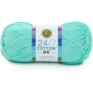 Lion Brand Yarn 24/7 Cotton DK Prints Lightweight Yarn for Crochet, Knitting, Crafts, Flamingo, Cream with Multicolor Stripes, 1 Pack, Natural Fiber for Soft Shawls, Light Blankets, Summer Projects | Cotton Yarn for Knitting, Crochet, Crafts, Light Weight Fiber for Bags, Blankets, Soft Shawls, Summer Hats, Baby Clothes(Fresh Mint)