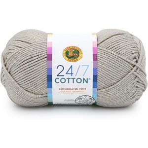 Lion Brand Yarn, 24/7 Cotton Yarn, Tangerine, Orange, 1 Pack | Light Worsted 100% Mercerized Cotton Yarn for Crochet, Knitting, Craft, 185 Yards of Natural Fiber for Tees, Bags, Dishcloths(Linen)