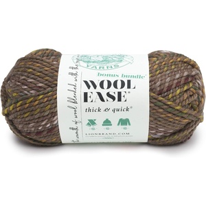 Lion Brand Yarn 641-528 Wool-Ease Thick & Quick Bonus Bundle Yarn, Licorice(& Quick Bonus Bundle Yarn  Urban Camo)