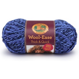 Lion Brand Yarn 641-528 Wool-Ease Thick & Quick Bonus Bundle Yarn, Licorice(Acai)