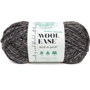 Lion Brand Yarn 641-528 Wool-Ease Thick & Quick Bonus Bundle Yarn, Licorice(Licorice)