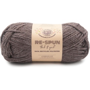 Lion Brand Yarn 843-126P Re-Spun Thick & Quick Yarn, Espresso