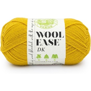 Lion Brand Yarn, Acrylic Wool Blend Wool-Ease DK Yarn for Knitting, Crocheting, and Crafts, Cream, 1 Pack(Goldenrod)