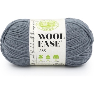 Lion Brand Yarn, Acrylic Wool Blend Wool-Ease DK Yarn for Knitting, Crocheting, and Crafts, Cream, 1 Pack(Slate)