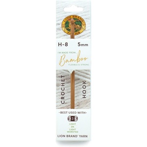 Lion Brand Yarn Bamboo Crochet Hook for Beginners, Size P-15, 10 mm(H-8 (5mm))
