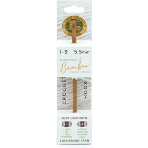 Lion Brand Yarn Bamboo Crochet Hook for Beginners, Size P-15, 10 mm(I-9 (5.5mm))