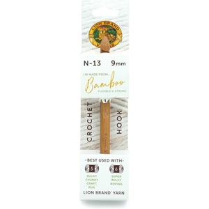 Lion Brand Yarn Bamboo Crochet Hook for Beginners, Size P-15, 10 mm(N-13 (9mm))