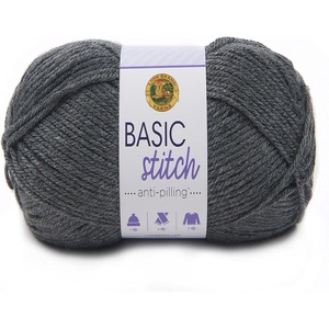 Lion Brand Yarn Basic Stitch Anti-Pilling Knitting Yarn, Yarn for Crocheting, 1-Pack, Critter Craze(Charcoal Heather)
