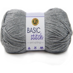 Lion Brand Yarn Basic Stitch Anti-Pilling Knitting Yarn, Yarn for Crocheting, 1-Pack, Critter Craze(Silver Heather)