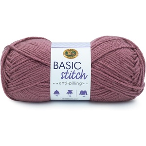 Lion Brand Yarn Basic Stitch Anti-Pilling Knitting Yarn, Yarn for Crocheting, Gold Heather, 1-Pack(Deco Rose)