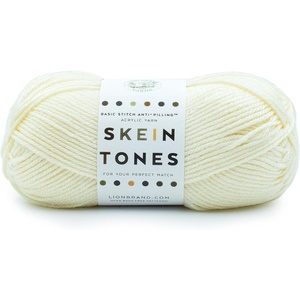 Lion Brand Yarn Basic Stitch Anti-Pilling Yarn for Crocheting, Knitting, and Crafts, Cocoa, 1 Pack(Ivory)