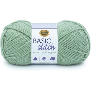 Lion Brand Yarn Basic Stitch Anti-Pilling Yarn for Crocheting, Knitting, and Crafts, Cocoa, 1 Pack(Sage)