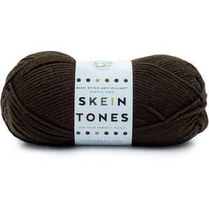 Lion Brand Yarn Basic Stitch Anti-Pilling Yarn for Crocheting, Knitting, and Crafts, Truffle, 1 Pack(Ebony)