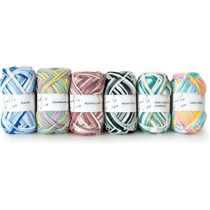 Lion Brand Yarn Bundle of Love Multicolor Baby Yarn for Knitting and Crochet, 1 Pack, Enchanted Forest(6 mini balls)