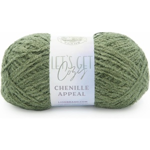 Lion Brand Yarn, Chenille Appeal Yarn for Knitting and Crocheting, Rose Taupe, 1 Pack(Loden Green)