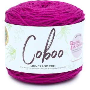 Lion Brand Yarn Coboo Yarn, Pink, 1 Skein(Magenta)