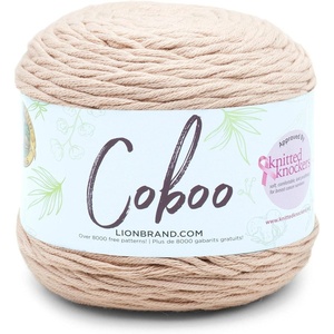 Lion Brand Yarn Coboo Yarn, Pink, 1 Skein(Tan)