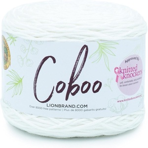 Lion Brand Yarn Coboo Yarn, Pink, 1 Skein(White)