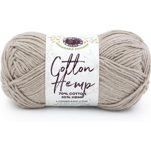 Lion Brand Yarn Cotton Hemp, Soft, Durable Yarn for Crochet and Knitting, 3 Pack, Canary(Mineral)