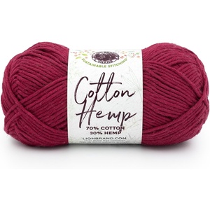 Lion Brand Yarn Cotton Hemp, Soft, Durable Yarn for Crochet and Knitting, 3 Pack, Canary(Raspberry)