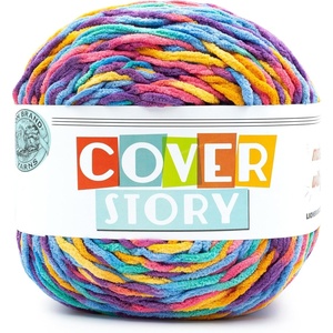 Lion Brand Yarn, Cover Story Blanket Yarn for Knitting, Crochet and Crafts, Mercury, 1 Pack, Super Bulky Fiber for Soft Aghans, Cozy Pillows, and Easy-Care Stuffed Animals(Remi)