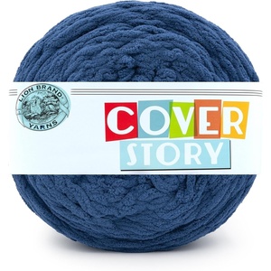 Lion Brand Yarn, Cover Story Blanket Yarn for Knitting, Crochet and Crafts, Mercury, 1 Pack, Super Bulky Fiber for Soft Aghans, Cozy Pillows, and Easy-Care Stuffed Animals(River)